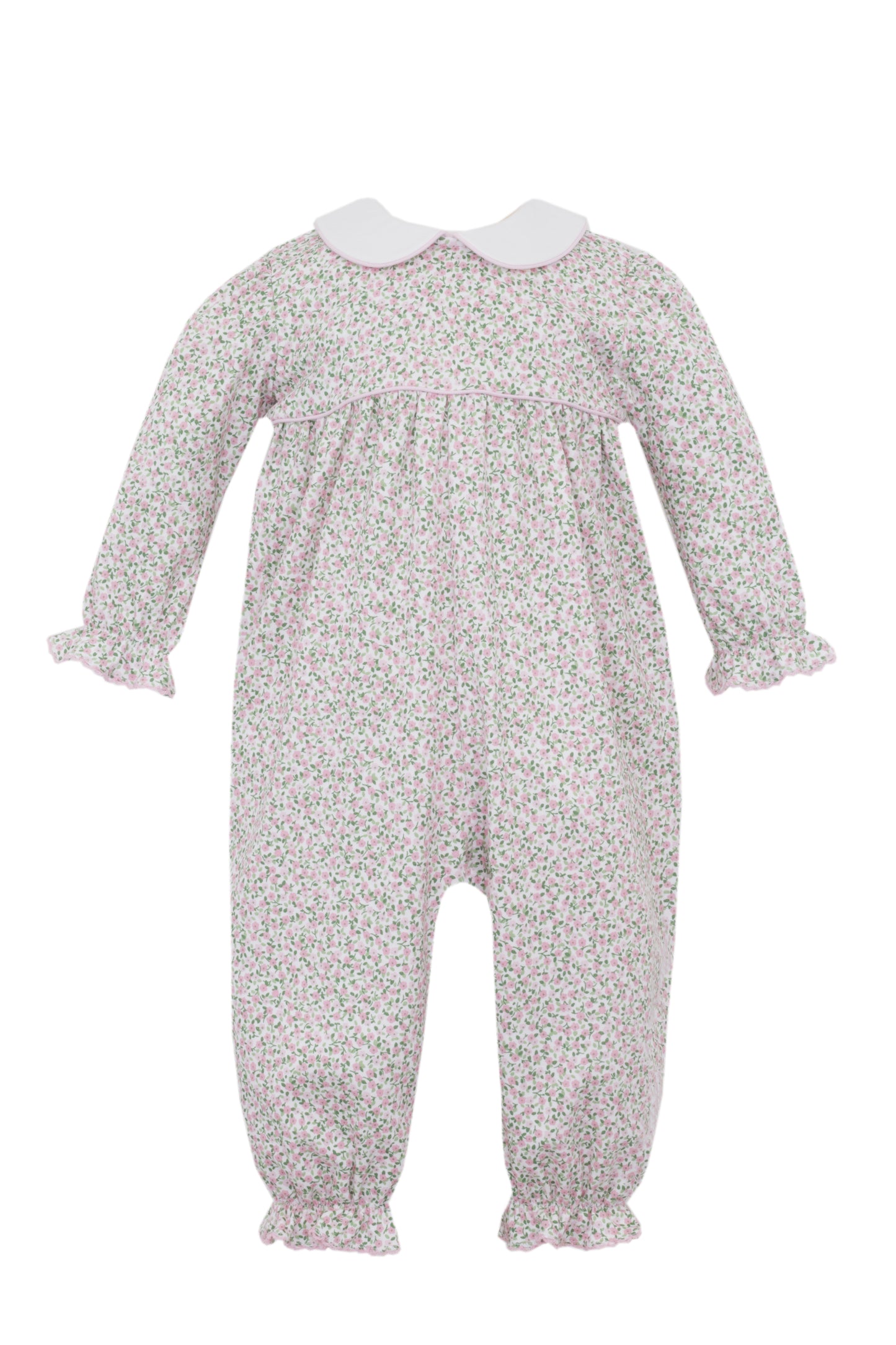 CAROL PINK KNIT LIBERTY FLORAL LONG FOOTIE WITH FEET