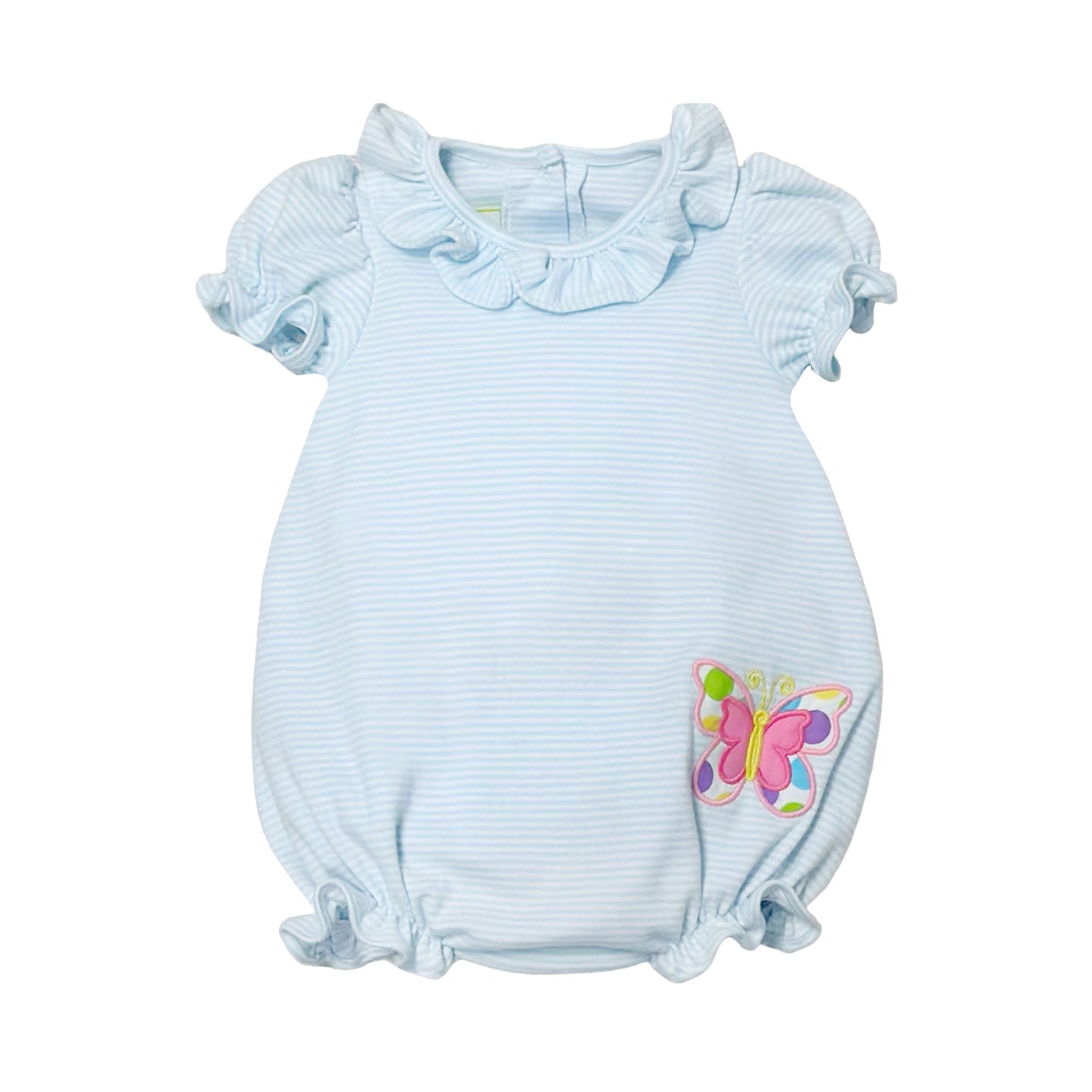 Butterfly Sussette Bubble - Light Blue Striped