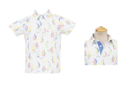 Sailboat's Boy's Polo Shirt