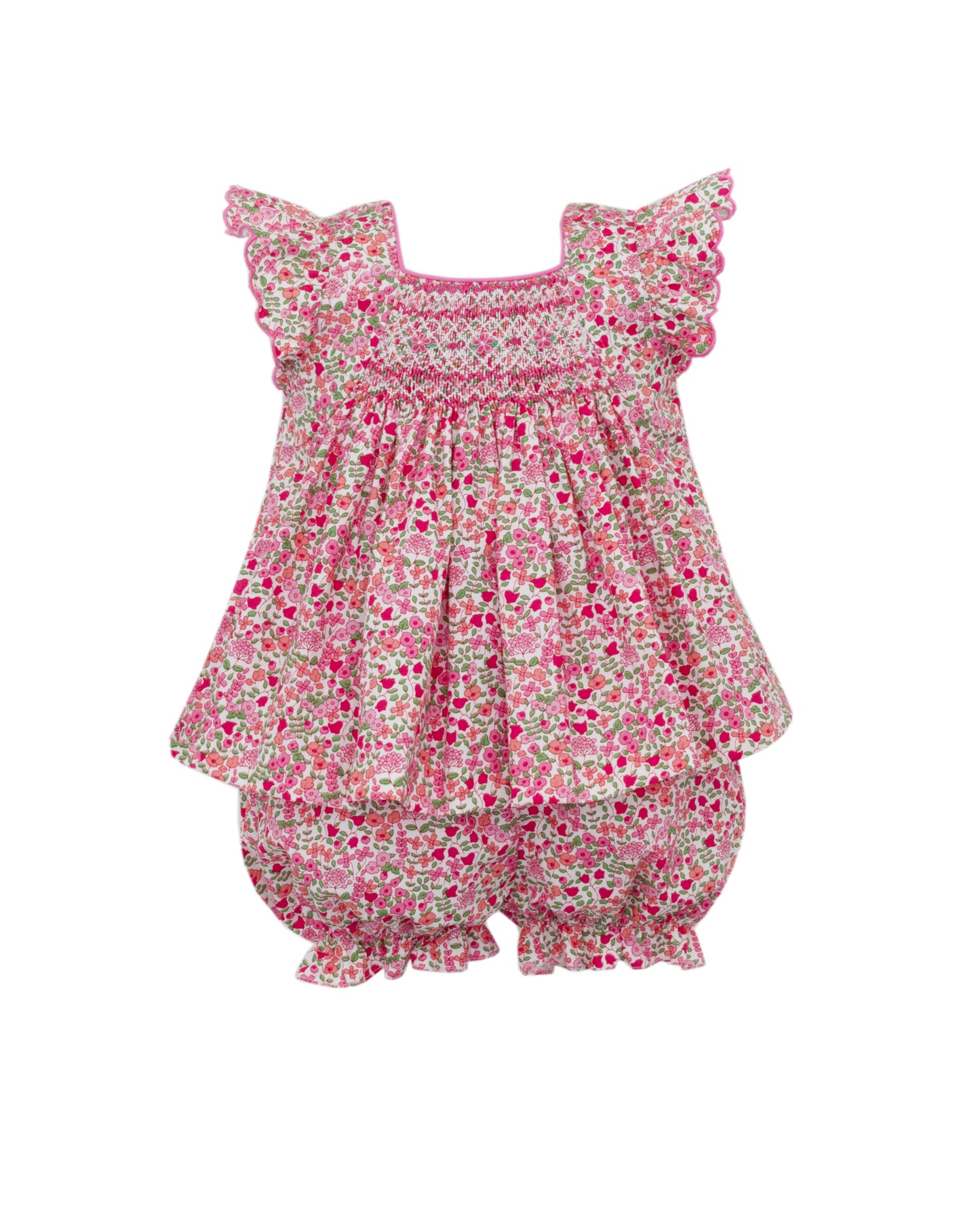 Sabrinne Bloomer set with ruffle sleeves