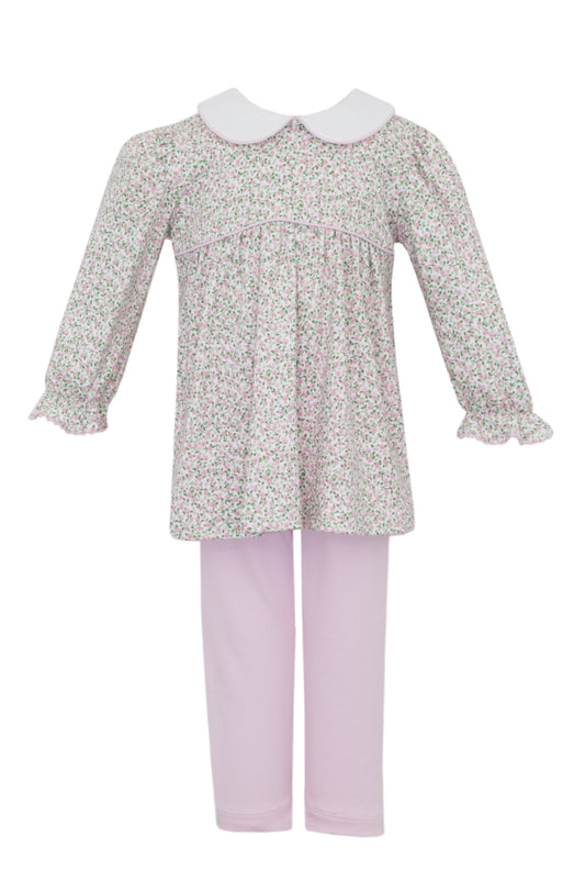 CAROL PINK KNIT LIBERTY TUNIC SET